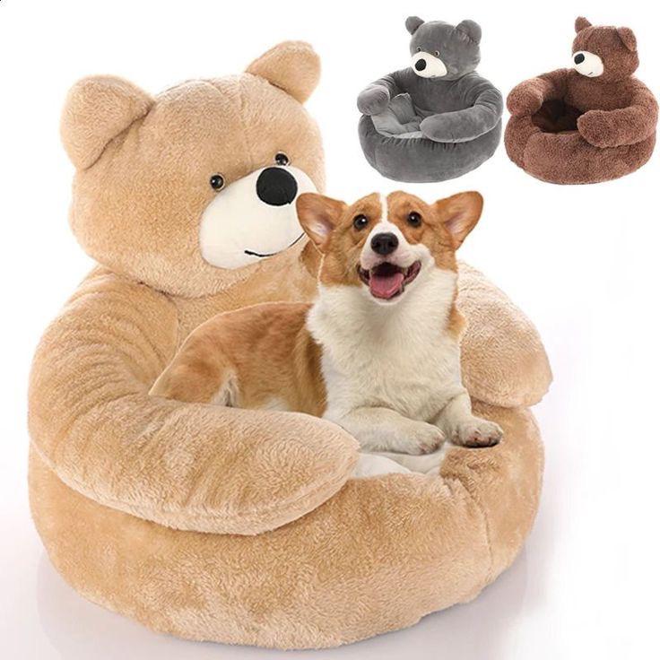 Cozy Bear Hug Plush Pet Bed – Winter Warmth & Comfort for Cats & Dogs!