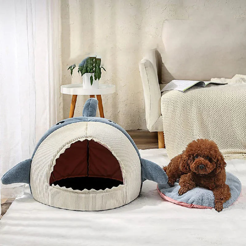 Cozy Shark Pet Bed
